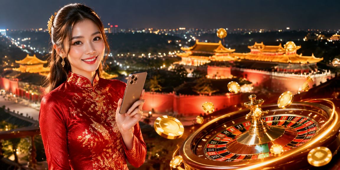 Phụ nữ áo dài Huế chơi roulette casino trực tuyến trên điện thoại